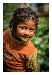 Udaipur 90  Saheli Ki Bari rose gardens and fountains - another picture as she got wetter and wetter