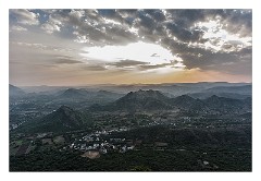 Udaipur 95  View as sun sets from Monsoon Palace