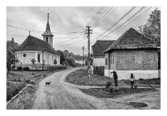 Copsa Mare 01  First View of Copsa Mare in damp weather, of this ancient Saxon village