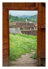 Copsa Mare 09  Looking out from the fortifield grounds of the church