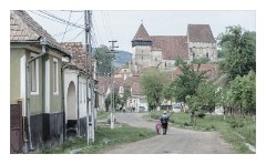 Copsa Mare 36  The main street in the evening