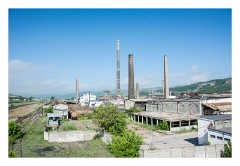 Copsa Mica 03  Our first photo of Copsa Mica from hte bridge.  The man below shouting "no photographs"