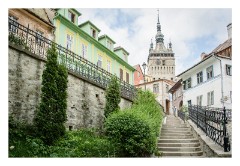 Sighisoara 07  Looking from the lower town to the clock tower