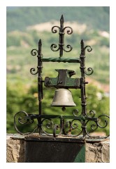 Sighisoara 16  Walking down from the Cemetary we saw this bell on a small balconey overlooking the country side