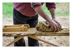 Viscri 26  Working the clay