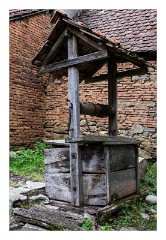 Viscri 29  Lunchtime picnic at Ele's in her garden - The well