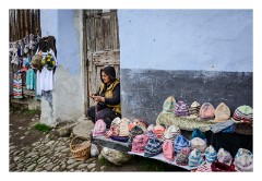 Viscri 39  Local crafts for sale along the street