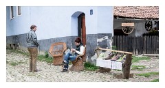 Viscri 41  Working on her crafts