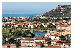 Bosa 14  View of Bosa from the walk up to the Castle
