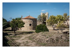 Bosa 21  Malaspina Castle Grounds .  The Church and one of the Towers