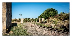 Villages and Areas Around Bosa 82  Old line and level crossing at Tresnuraghes