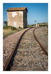 Villages and Areas Around Bosa 83  Old line and level crossing at Tresnuraghes