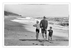 Mckinleyville Trip 23  Roland with Nikki and Jason, The Beach at Prairie Creek Redwood State Park
