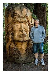 Mckinleyville Trip 46  Roland with a Wood Carving