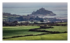 Cornwall 09  St Michaels Mount from Lelant Downs