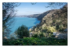Devon 15  View of the Sea below from the top of Clovelly