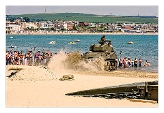 Dorset People and Places 12  Reinactment of taking an area and building a bridge