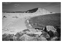 Dorset People and Places 16  West Bay in Black and White