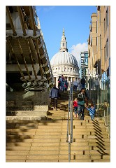 London November 31  Millennium Bridge and St Pauls