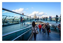 London November 34  Leaving Millennium Bridge and Looking at St Pauls