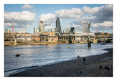 London November 35  Walking along from Millennium Bridge towards The London Eye