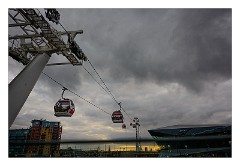 London in October 39  Flying over the Thames on the Emirates Cable Car