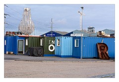 London in October 44  Today, Trinity Buoy Wharf has to be one of the most bizarre places in London! From Container City, an office/studio complex made up of recycled shipping containers, to an old lightship refitted as a photography studio. And then you have our personal favourite… Fat Boys Diner.