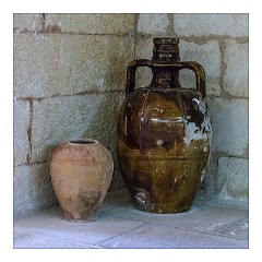 Puglia Lecce Area 065  Santa Maria de Cerrate Abbey - The Museum, Storage Jars