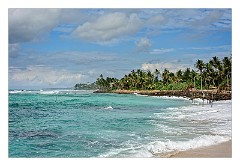 Galle 27  View along the coast with the Stilt Fishermen; Ahangame