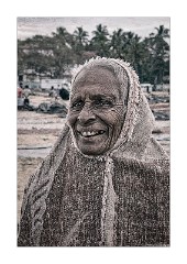 Negombo 10  Old Lady on the Beach