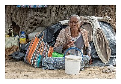Negombo 22  Old Lady on the Beach