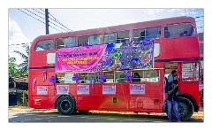 Yala 01  On route to Yala, a British Bus