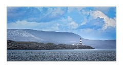 Harris 003  View of Eilean Glas Lighthouse, Scalpay as we ferry into Tarbert