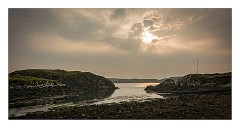 Harris 032  Sunset at Rodel Harbour