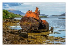 Scalpay 08  Abandoned boiler and views of Scalpay