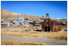 Bodie State Historic Park California 06  Fire Station in front of the Standard Mill