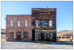 Bodie State Historic Park California 15  Front of the Dechambeau Hotel and Post Office and The Independent Orders of Oddfellows Lodge