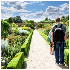 Nikki and Jason's Visit July 094  Wimpole Hall Walled Garden