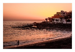 La Gomera 006  Sun setting on the main promenade from the beach