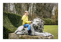 Anglesey Abbey 09  Trying out the Male Lion