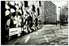 London Docklands 31  Ravensbourne College with its remarkable facade of penrose tiles