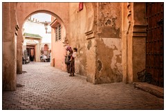 Marrakech 49  Woman and child in the street