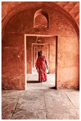 Agra 10  One of the many corridors of the Taj Mahal