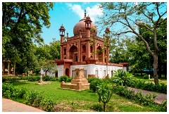 Agra 19  The Red Taj Mahal,  Roman Catholic Cemetery