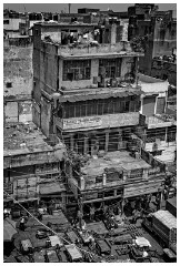 Delhi 45  Looking down from the Spice Market roof