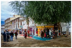 03 Leh and its Valley  Street with our Hotel and many Potholes