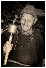 07 Leh and its Valley  The Man with his Prayer Wheel