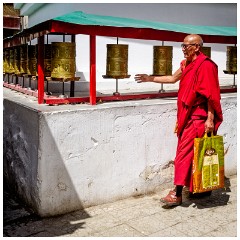 13 Leh and its Valley  Ringing the Prayer Wheels