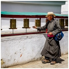 14 Leh and its Valley  Ringing the Prayer Wheels