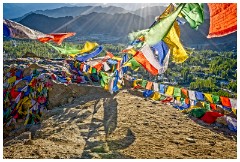 27 Leh and its Valley  Views from Ley Palace with the Prayer Flags Flying